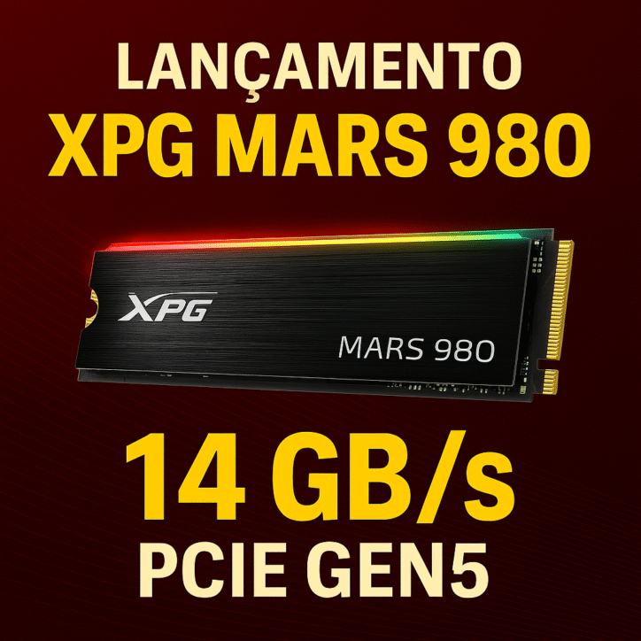XPG MARS 980 PCIe Gen5 chega com 14 GB/s de velocidade